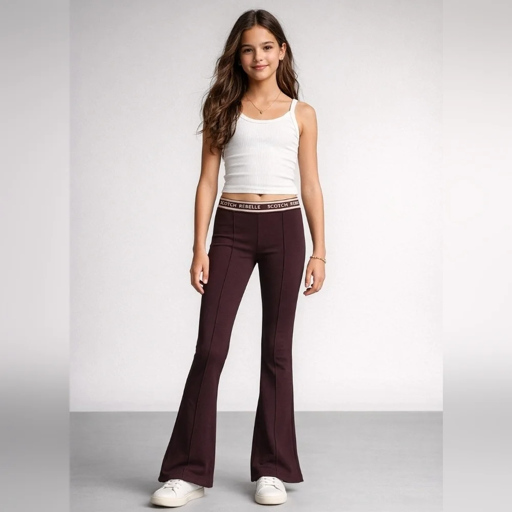NWT Scotch R Belle Flared Leggings Wine